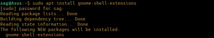 Shell User Theme Extension Not Enabled